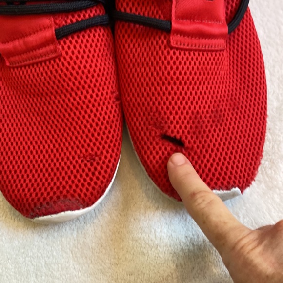 BUNDLE Adidas running red white shoes Size 10 TWO PAIRS F36332 FX8809 - Picture 8 of 13